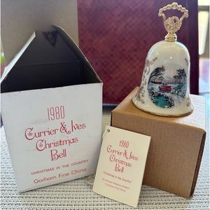 1980 Currier & Ives Christmas Bell